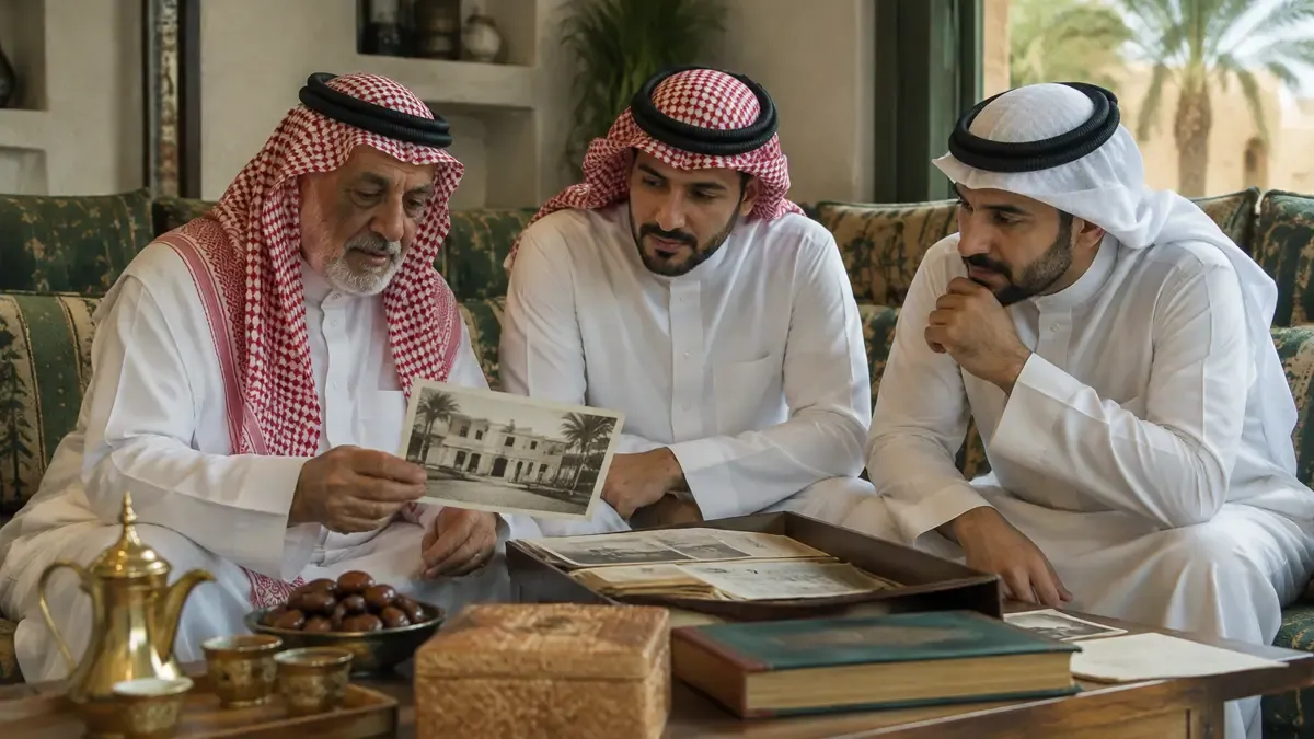 ملف مستندات عقارية ونموذج منزل صغير وقلم على مكتب خشبي